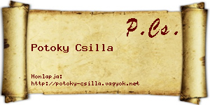 Potoky Csilla névjegykártya