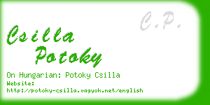 csilla potoky business card